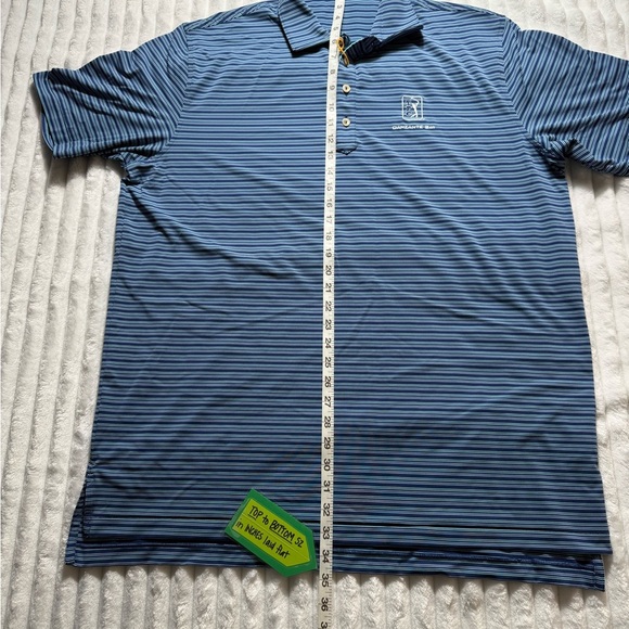 Peter Millar Summer Comfort Crown Men's Blue Striped Polo Shirt NEW - Picture 4 of 10